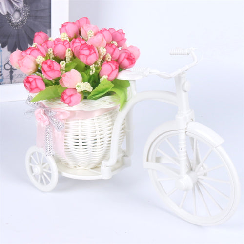 Load image into Gallery viewer, 17 Style Flower Decoration with Rattan Vase-home accent-wanahavit-A pink-wanahavit
