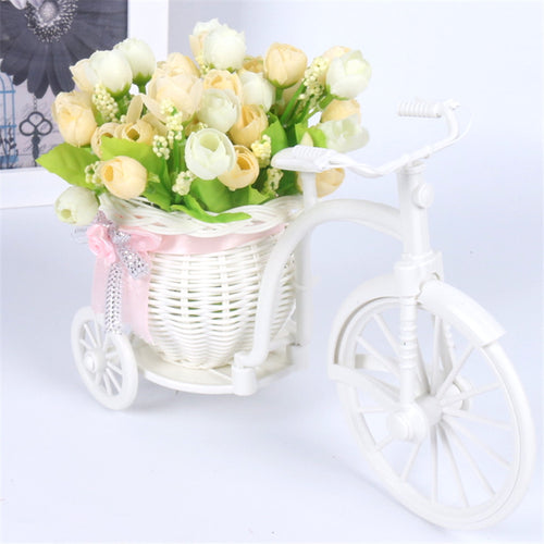 Load image into Gallery viewer, 17 Style Flower Decoration with Rattan Vase-home accent-wanahavit-A yellow white-wanahavit
