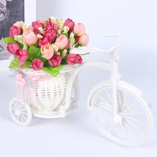 Load image into Gallery viewer, 17 Style Flower Decoration with Rattan Vase-home accent-wanahavit-A rose pink-wanahavit
