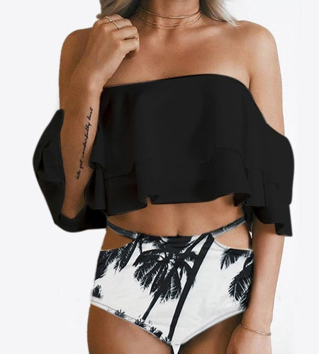 Sexy Ruffle High Waist Pattern Print Bikini-women fitness-wanahavit-03-XXL-wanahavit