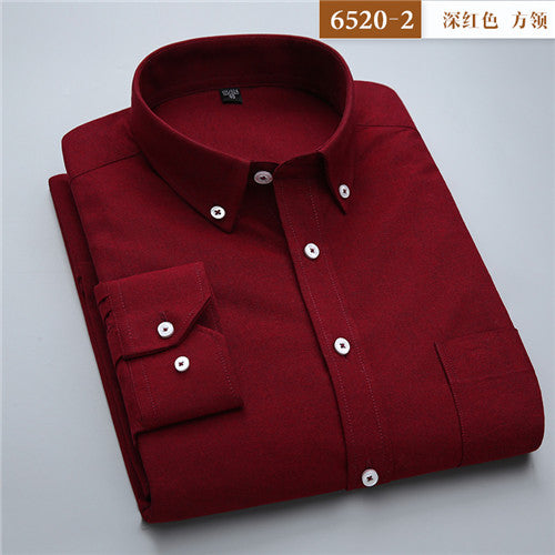 Load image into Gallery viewer, High Quality Solid Cotton Long Sleeve Shirt #652XX-men-wanahavit-65202-S-wanahavit
