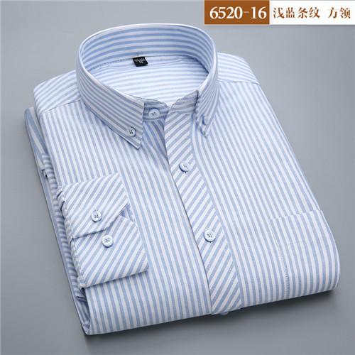 High Quality Solid Cotton Long Sleeve Shirt #652XX-men-wanahavit-652016-S-wanahavit