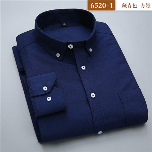 Load image into Gallery viewer, High Quality Solid Cotton Long Sleeve Shirt #652XX-men-wanahavit-65201-S-wanahavit
