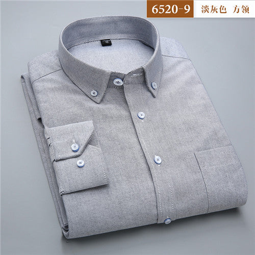 Load image into Gallery viewer, High Quality Solid Cotton Long Sleeve Shirt #652XX-men-wanahavit-65209-S-wanahavit
