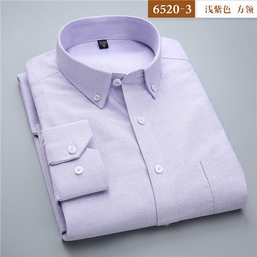 Load image into Gallery viewer, High Quality Solid Cotton Long Sleeve Shirt #652XX-men-wanahavit-65203-S-wanahavit
