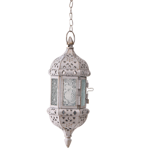 Load image into Gallery viewer, Moroccan Lantern Candle Holder-home accent-wanahavit-White-wanahavit

