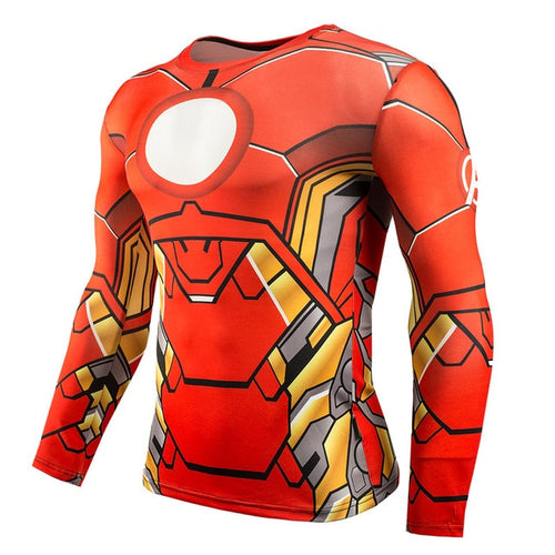 Load image into Gallery viewer, Marvel &amp; DC Superheroes Suit Compression Long Sleeve Shirts-men fitness-wanahavit-TC101-Aisan S-wanahavit
