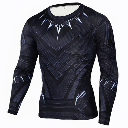 Load image into Gallery viewer, Marvel &amp; DC Superheroes Suit Compression Long Sleeve Shirts-men fitness-wanahavit-TC105-Aisan S-wanahavit
