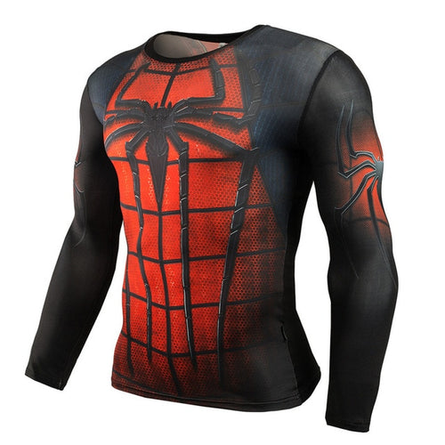 Load image into Gallery viewer, Marvel &amp; DC Superheroes Suit Compression Long Sleeve Shirts-men fitness-wanahavit-TC28-Aisan S-wanahavit
