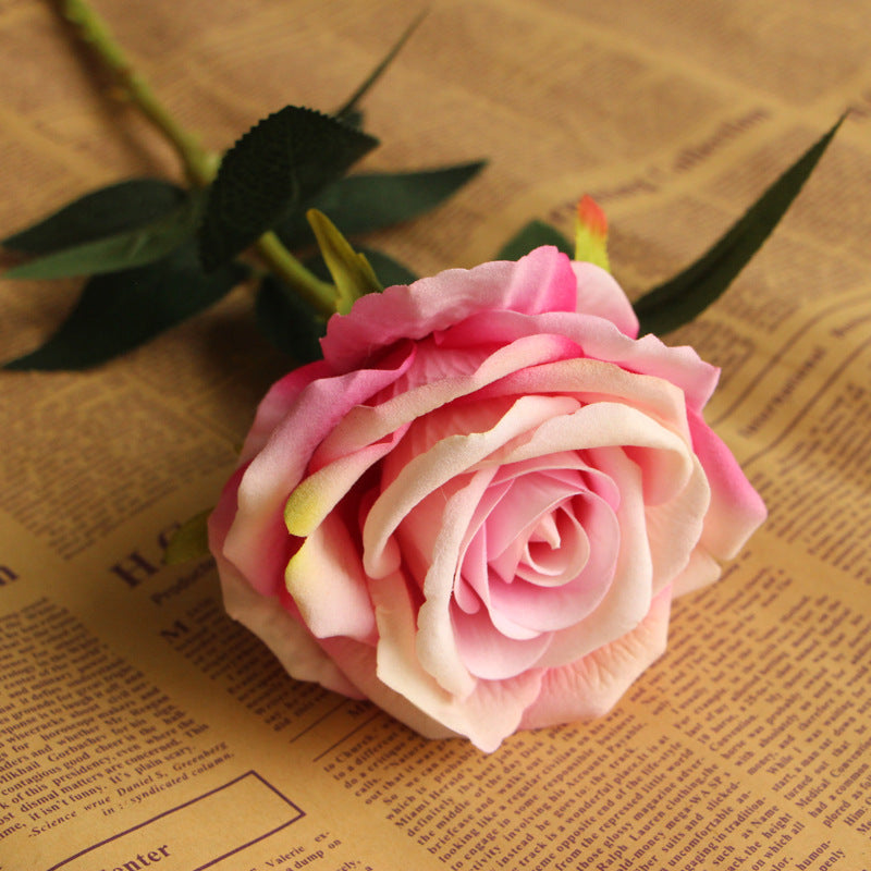 6pcs Decorative Silk Rose-home accent-wanahavit-white pink-wanahavit
