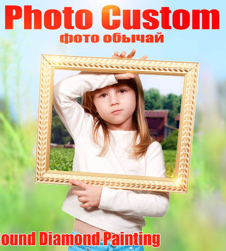 Photo Custom Diamond Embroidery Full Round Crystal Diamond Painting Cross Stitch Diamond Mosaic Kits-home art-wanahavit-40x40cm full round-wanahavit