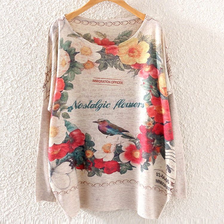 Printed Knitted Winter Long Sleeve Series 1-women-wanahavit-Nostalgic Flowers-One Size-wanahavit