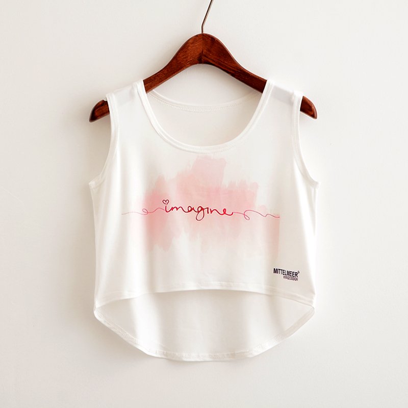 Cat Peeking Printed Crop Top Sleeveless Shirt-women-wanahavit-TP843-One Size-wanahavit