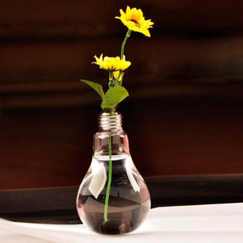 Transparent Light Bulb Glass Vase-home accent-wanahavit-wanahavit