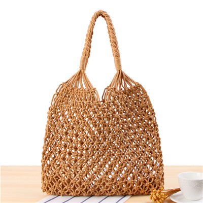 Bohemia Bali Straw Handwoven Beach Bags-women-wanahavit-Brown-wanahavit