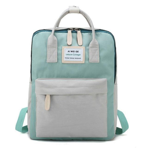 Load image into Gallery viewer, Korean Style Waterproof Laptop Backpack-unisex-wanahavit-light green-14 inches-wanahavit
