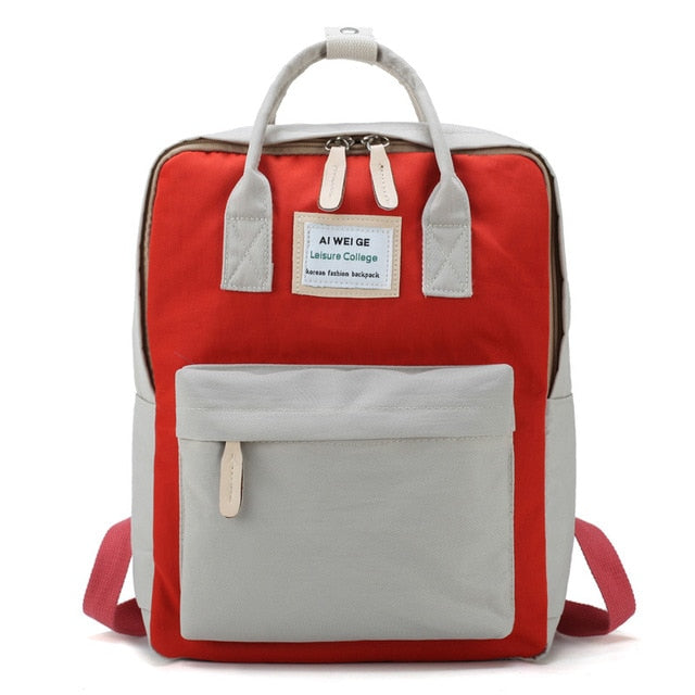 Korean Style Waterproof Laptop Backpack-unisex-wanahavit-red-14 inches-wanahavit