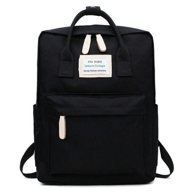 Korean Style Waterproof Laptop Backpack-unisex-wanahavit-black-14 inches-wanahavit