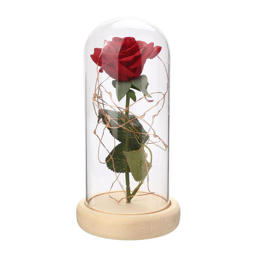 Load image into Gallery viewer, LED Flashing Luminous Artificial Rose with Vase-home accent-wanahavit-Beige-wanahavit
