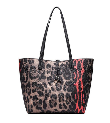 Leopard Printed Large Casual Tote Bag + Handbag-women-wanahavit-as picture-(20cm<Max Length<30cm)-wanahavit
