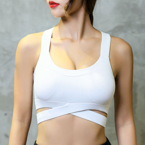 Load image into Gallery viewer, Sexy Backless Two Color Shakeproof Sports Bra-women fitness-wanahavit-White-S-wanahavit
