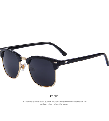 Retro Classic Rivet Polarized Sunglass-unisex-wanahavit-C01 Black-wanahavit
