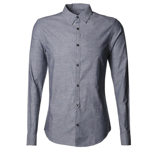 Load image into Gallery viewer, Spring Casual Cotton Long Sleeve Shirt #S2037-men-wanahavit-Gray-S-wanahavit
