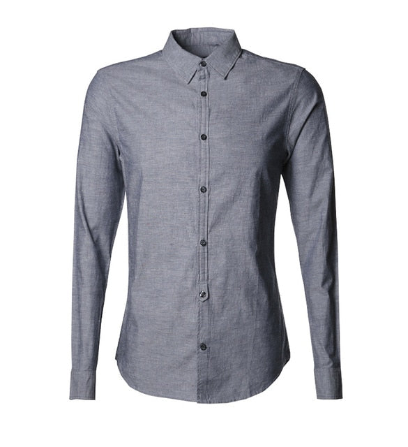 Spring Casual Cotton Long Sleeve Shirt #S2037-men-wanahavit-Gray-S-wanahavit