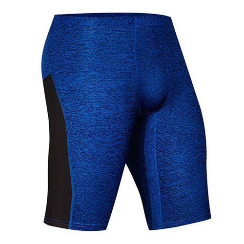 Load image into Gallery viewer, 2 Color Stripe and Accent Compression Shorts-men fitness-wanahavit-1505 blue shorts-M-wanahavit
