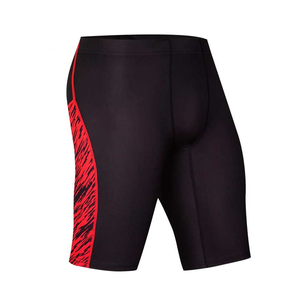 2 Color Stripe and Accent Compression Shorts-men fitness-wanahavit-1504 red shorts-M-wanahavit