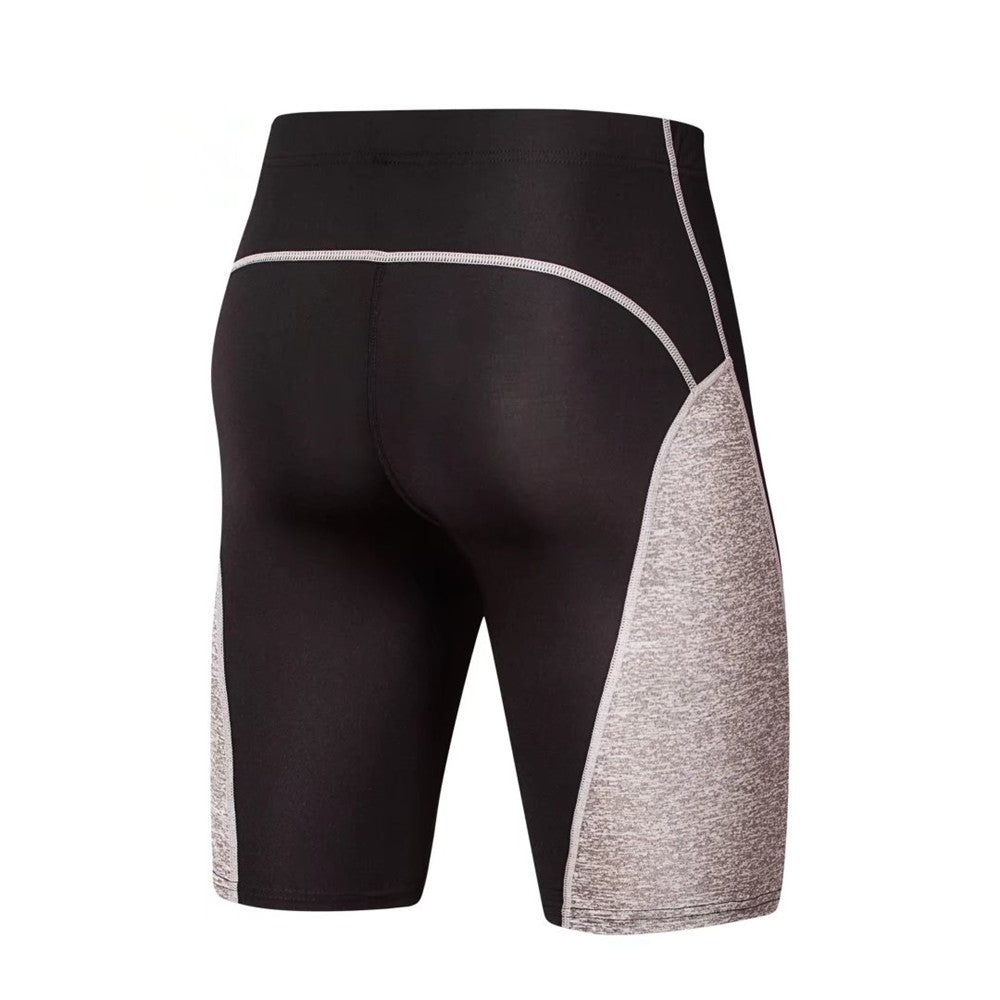 2 Color Stripe and Accent Compression Shorts-men fitness-wanahavit-1504 hua gray shorts-M-wanahavit