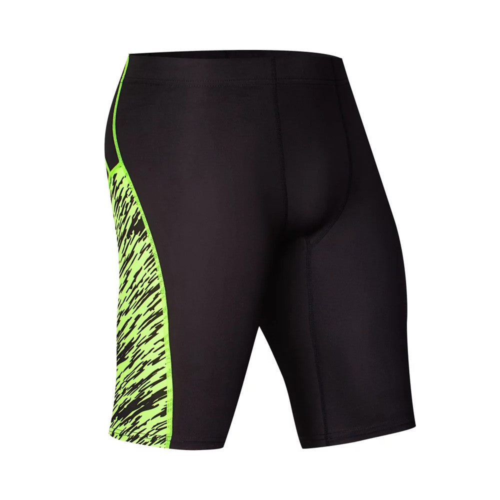 2 Color Stripe and Accent Compression Shorts-men fitness-wanahavit-1504 green shorts-M-wanahavit
