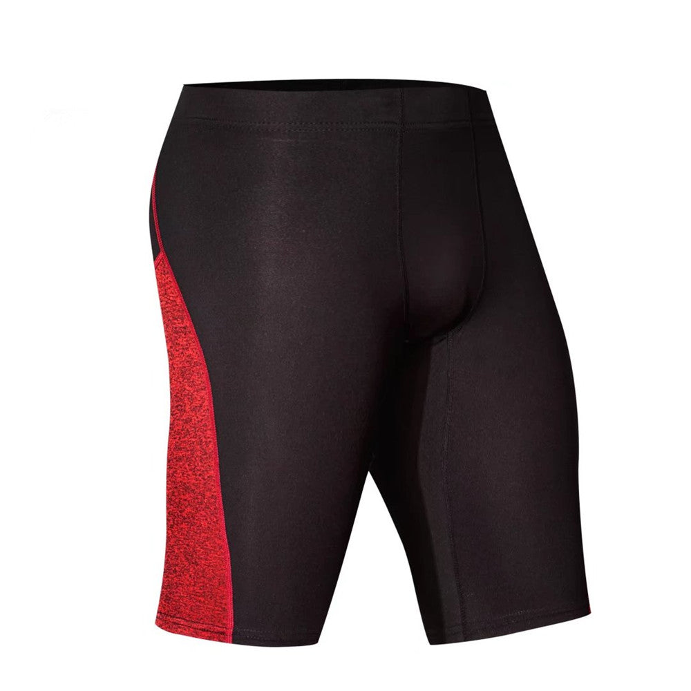 2 Color Stripe and Accent Compression Shorts-men fitness-wanahavit-1504 hua red shorts-M-wanahavit