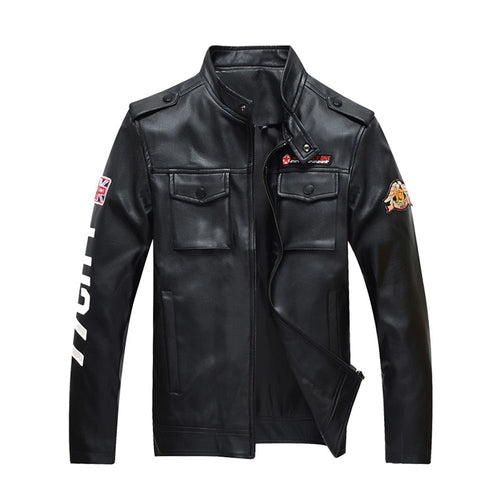 Load image into Gallery viewer, Gothic Punk Faux Leather Stand Collar Jacket-unisex-wanahavit-Black-M-wanahavit
