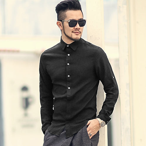Spring Casual Cotton Long Sleeve Shirt #S242 for men - wanahavit