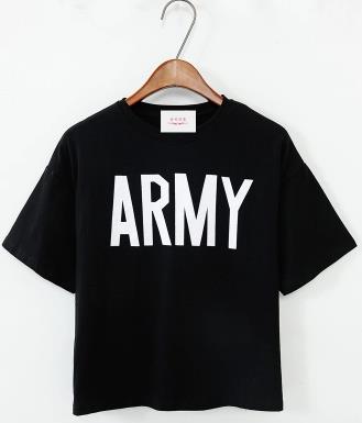 Load image into Gallery viewer, Army Printed Harajuku Loose Casual Shirt-women-wanahavit-Black-One Size-wanahavit
