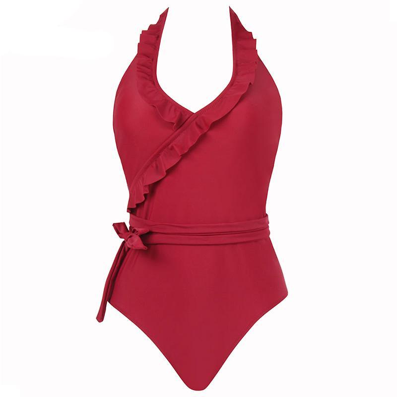 Ruffle Solid Vintage Monokini-women fitness-wanahavit-W3-L-wanahavit