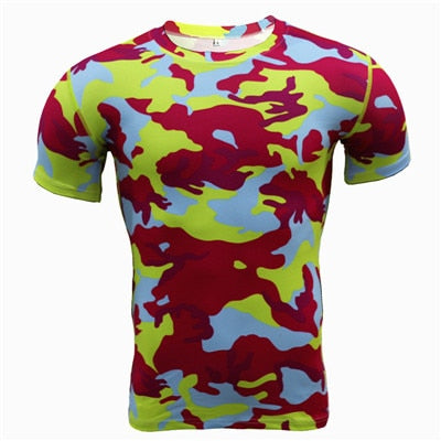 Load image into Gallery viewer, Camouflage Quick Dry Slim Fit Compression Tees-men fashion &amp; fitness-wanahavit-TD18-Asian S-wanahavit
