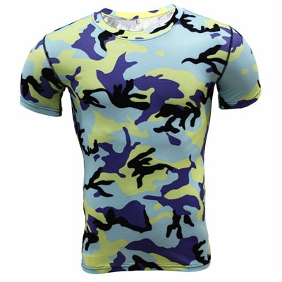 Load image into Gallery viewer, Camouflage Quick Dry Slim Fit Compression Tees-men fashion &amp; fitness-wanahavit-TD19-Asian S-wanahavit
