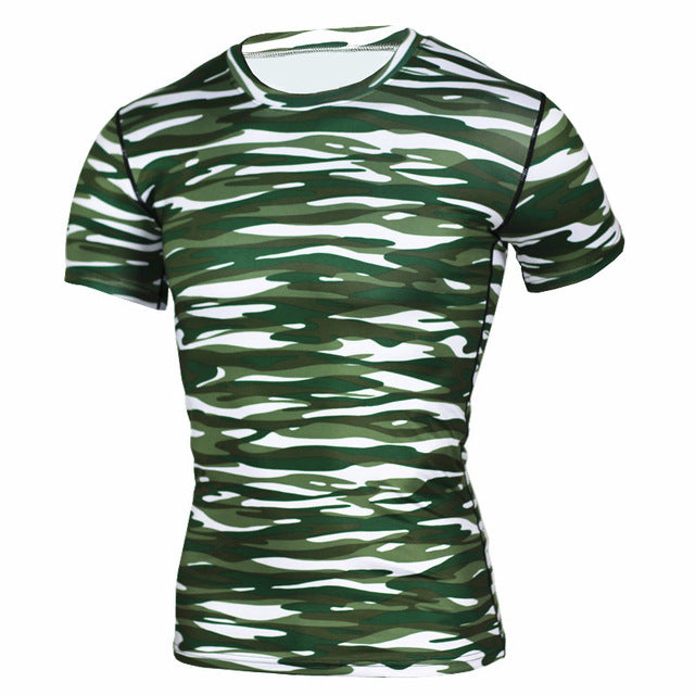 Camouflage Quick Dry Slim Fit Compression Tees-men fashion & fitness-wanahavit-TD44-Asian S-wanahavit