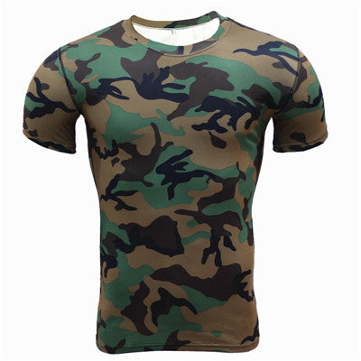 Camouflage Quick Dry Slim Fit Compression Tees-men fashion & fitness-wanahavit-TD16-Asian S-wanahavit