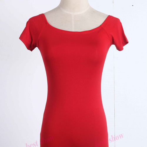 Load image into Gallery viewer, Sexy Off The Shoulder Solid Color Shirt-women-wanahavit-red short sleeve-S-wanahavit
