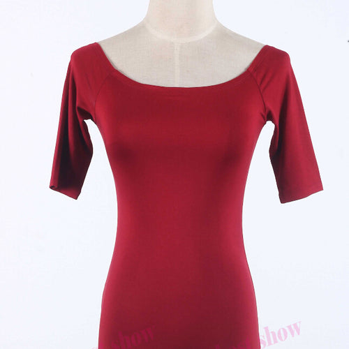 Load image into Gallery viewer, Sexy Off The Shoulder Solid Color Shirt-women-wanahavit-wine red half sleeve-S-wanahavit
