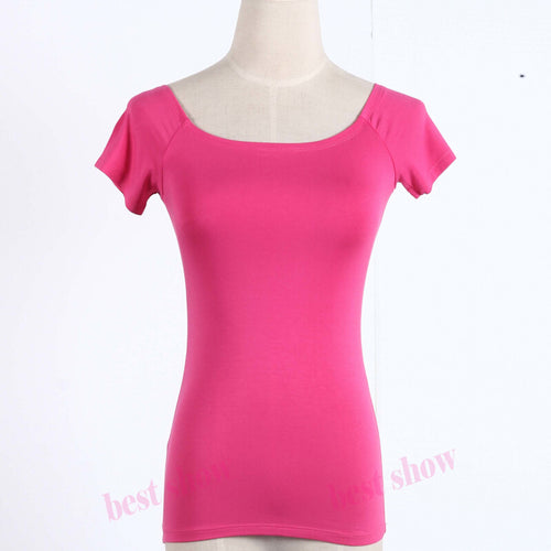 Load image into Gallery viewer, Sexy Off The Shoulder Solid Color Shirt-women-wanahavit-rose red short-S-wanahavit
