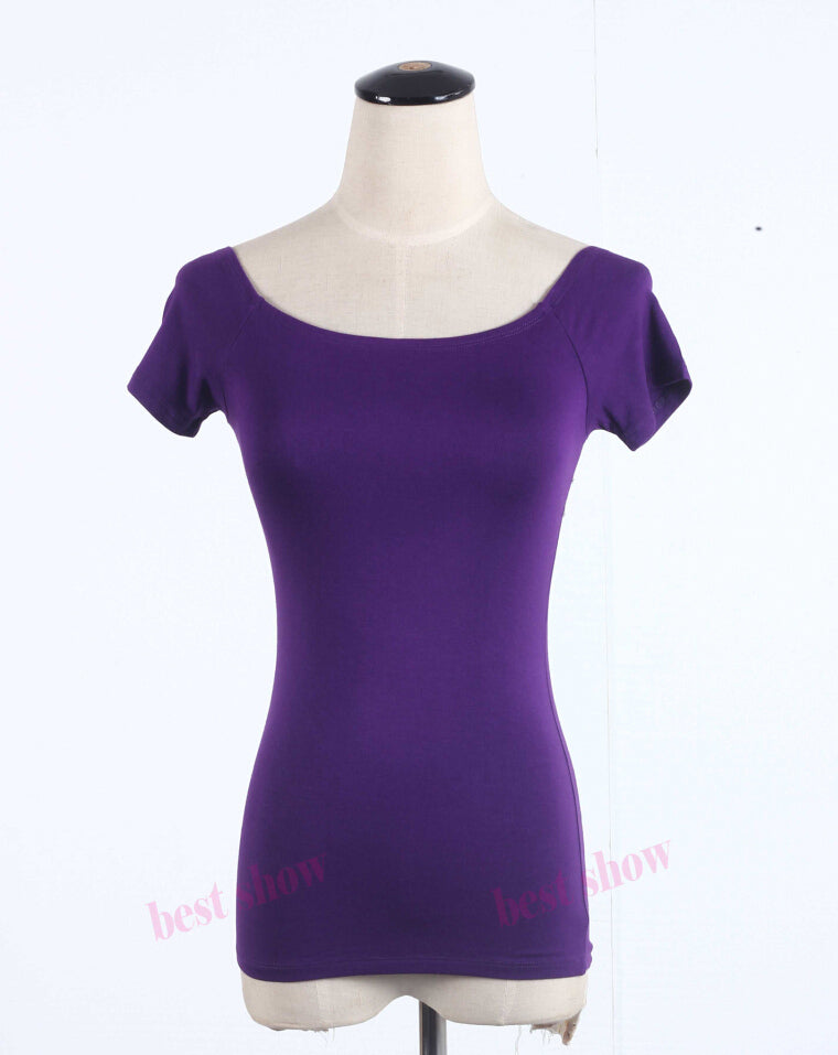 Sexy Off The Shoulder Solid Color Shirt-women-wanahavit-purple-S-wanahavit