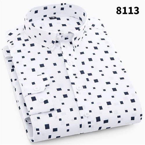 High Quality Geometry Long Sleeve Shirt #810XX-men-wanahavit-8113-S-wanahavit