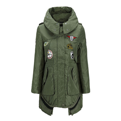 Load image into Gallery viewer, Winter Hooded Trendy Zipper Coat-women-wanahavit-Green-S-wanahavit
