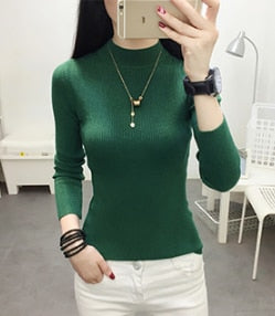 Load image into Gallery viewer, Knitted Turtleneck Sweater Casual Soft Jumper Long Sleeve
