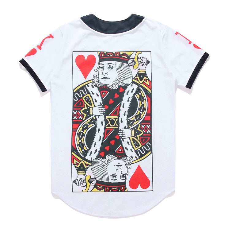 The King Of Hearts Printed Baseball Shirts-men-wanahavit-Asia M-wanahavit