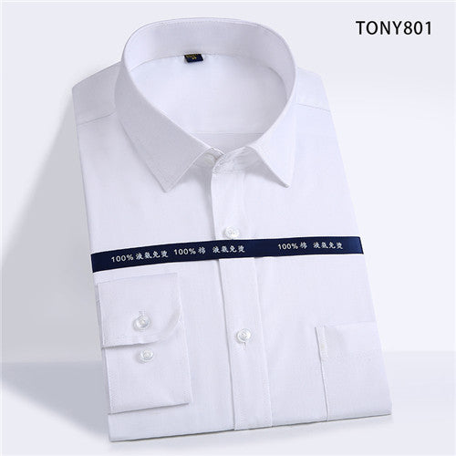 High Quality Solid Cotton Long Sleeve Shirt #805X-men-wanahavit-TONY801-S-wanahavit